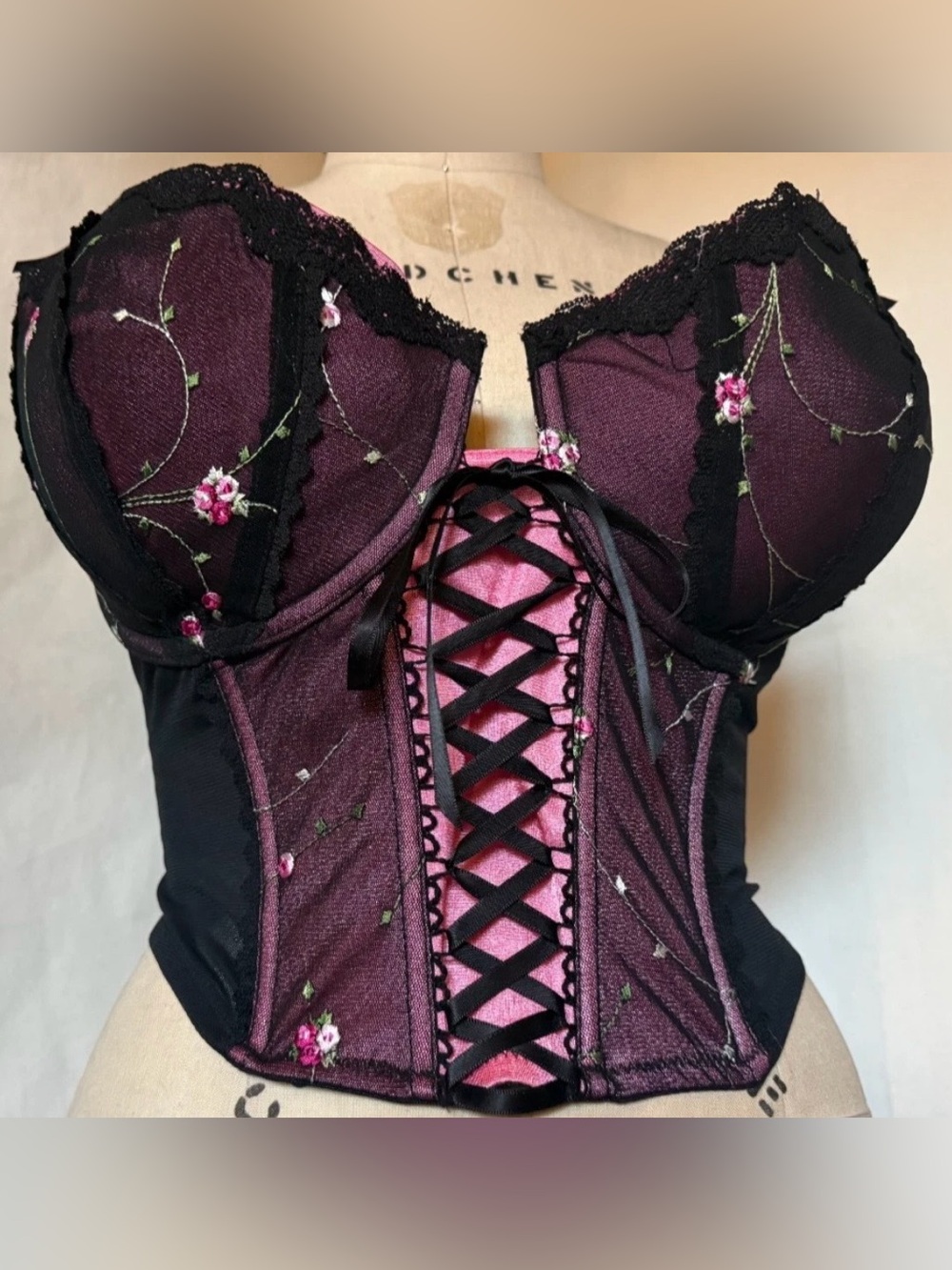 Enchanted Fairy Coquette Renaissance Romantic Goth Dollette Pixie Corset Top 44C